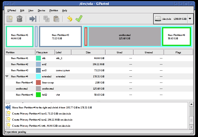 Screenshot of how to partition step 3.