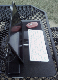 A side view from left of the RP500 Lap Top.